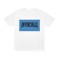 Invincible Graphic Tee — Bold Blue Box Logo T-Shirt