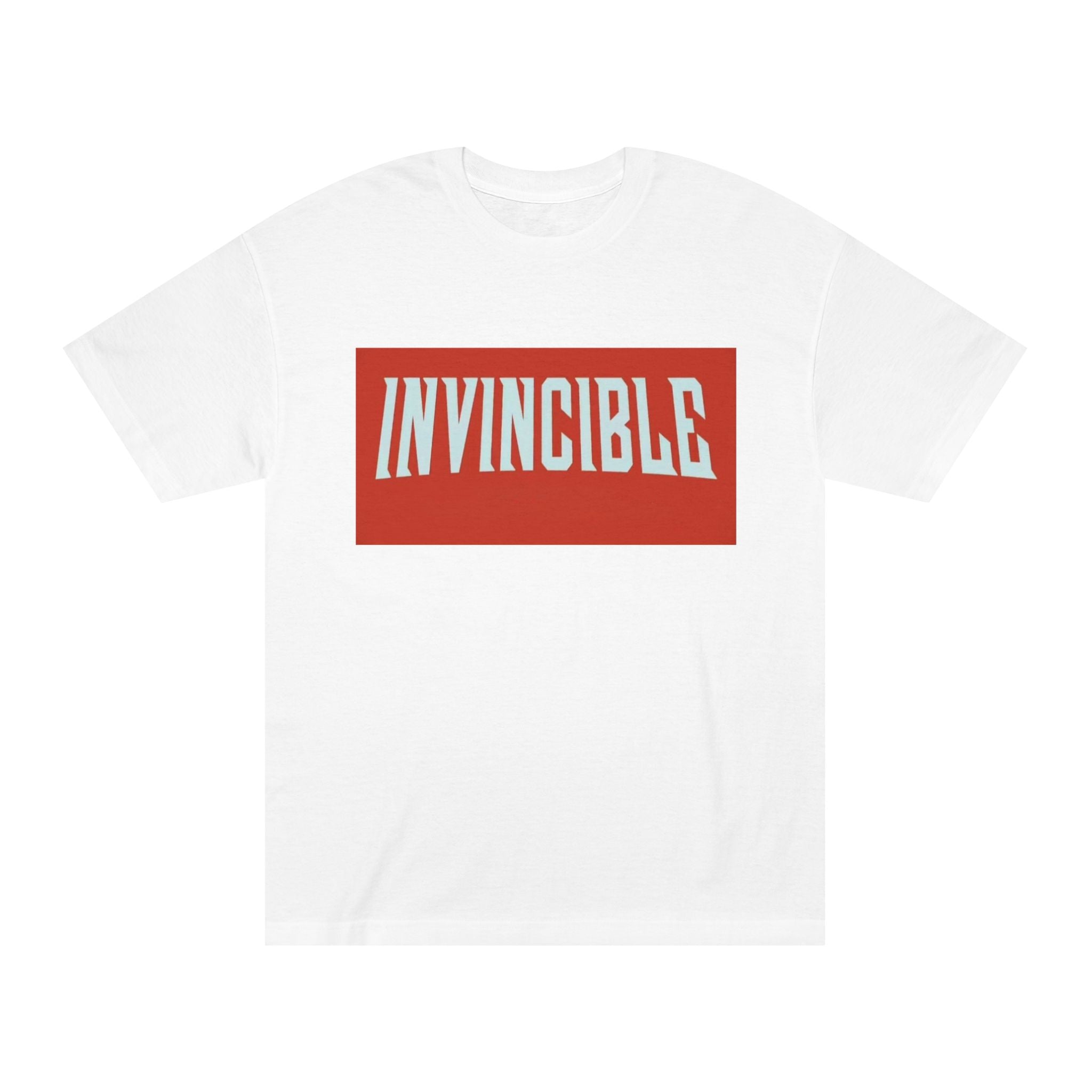 Invincible Graphic Tee — Bold Red Block Logo T-Shirt