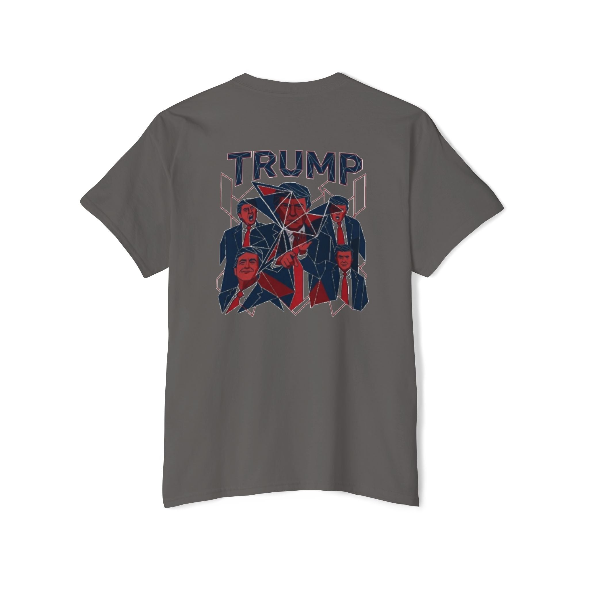 Political Pocket Tee — MAGA Front, Trump Graphic Back