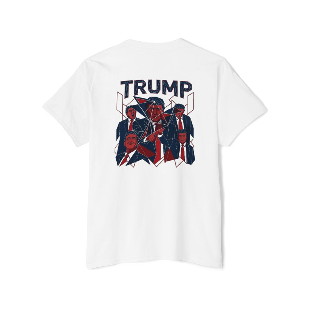 Political Pocket Tee — MAGA Front, Trump Graphic Back
