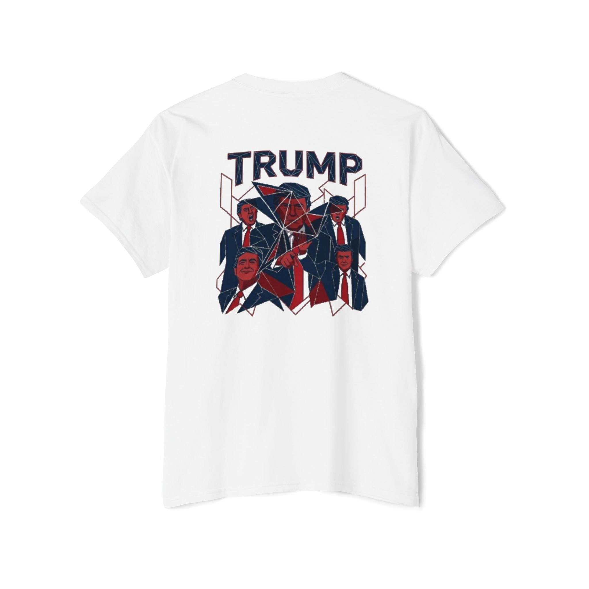 Political Pocket Tee — MAGA Front, Trump Graphic Back