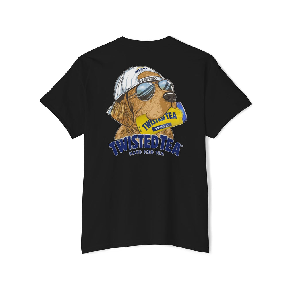 Twisted Tea Golden Retriever Pocket Tee — Casual Beverage Logo T-Shirt