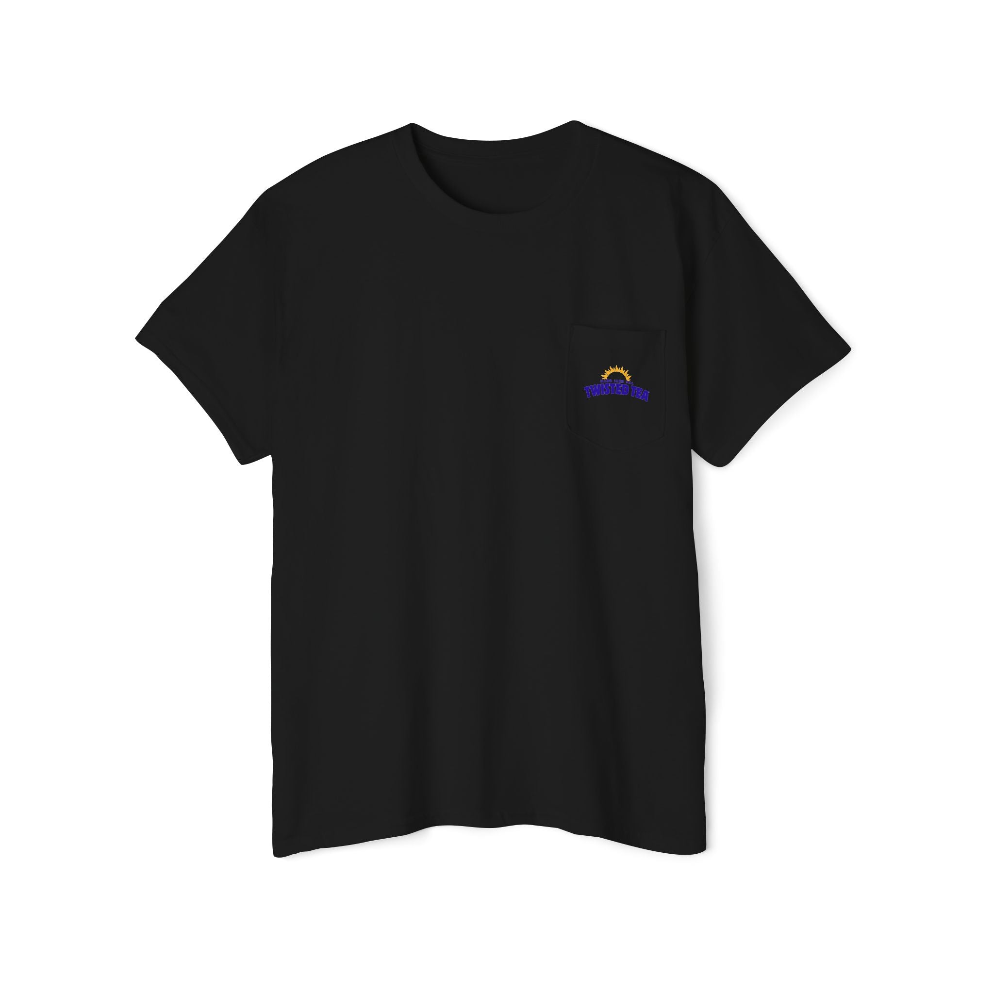 Twisted Tea Golden Retriever Pocket Tee — Casual Beverage Logo T-Shirt