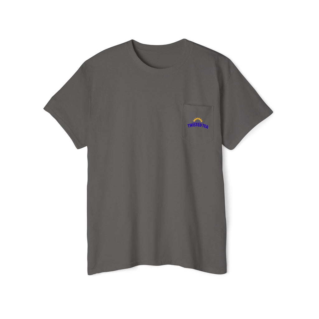 Twisted Tea Golden Retriever Pocket Tee — Casual Beverage Logo T-Shirt