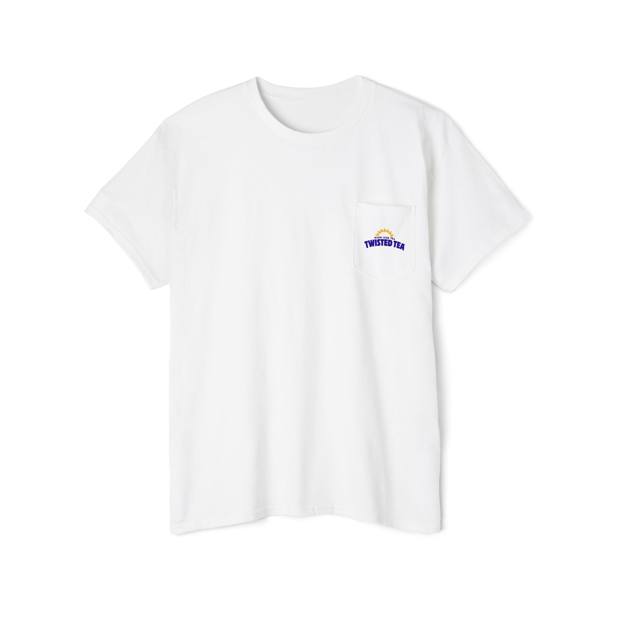 Twisted Tea Golden Retriever Pocket Tee — Casual Beverage Logo T-Shirt