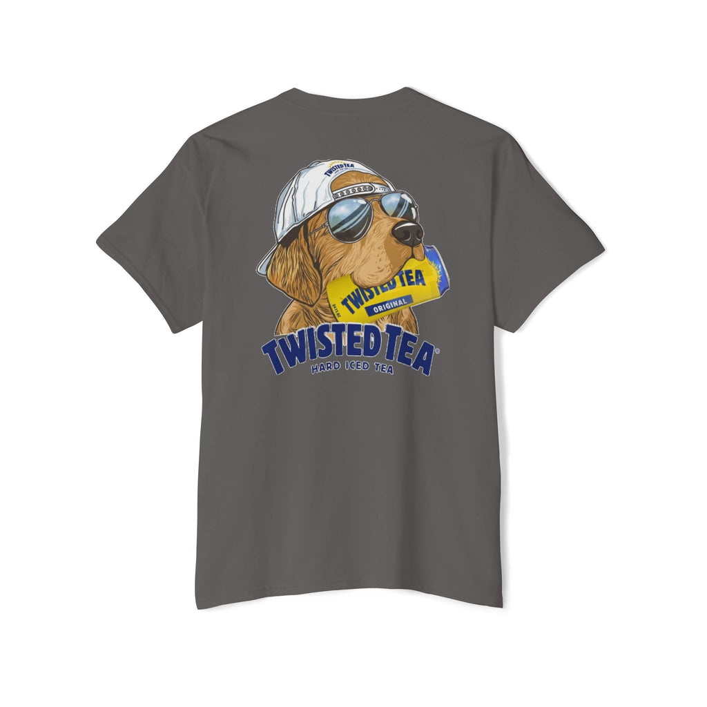 Twisted Tea Golden Retriever Pocket Tee — Casual Beverage Logo T-Shirt