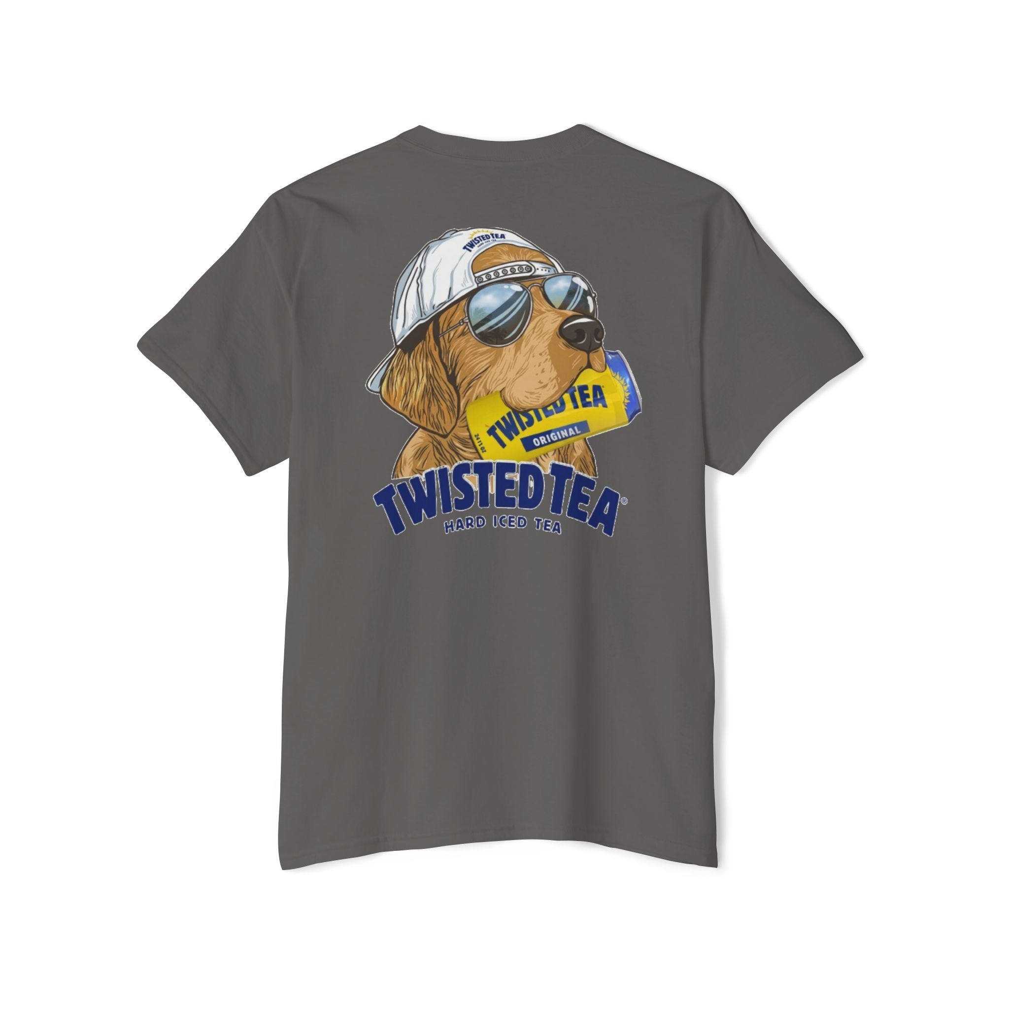 Twisted Tea Golden Retriever Pocket Tee — Casual Beverage Logo T-Shirt
