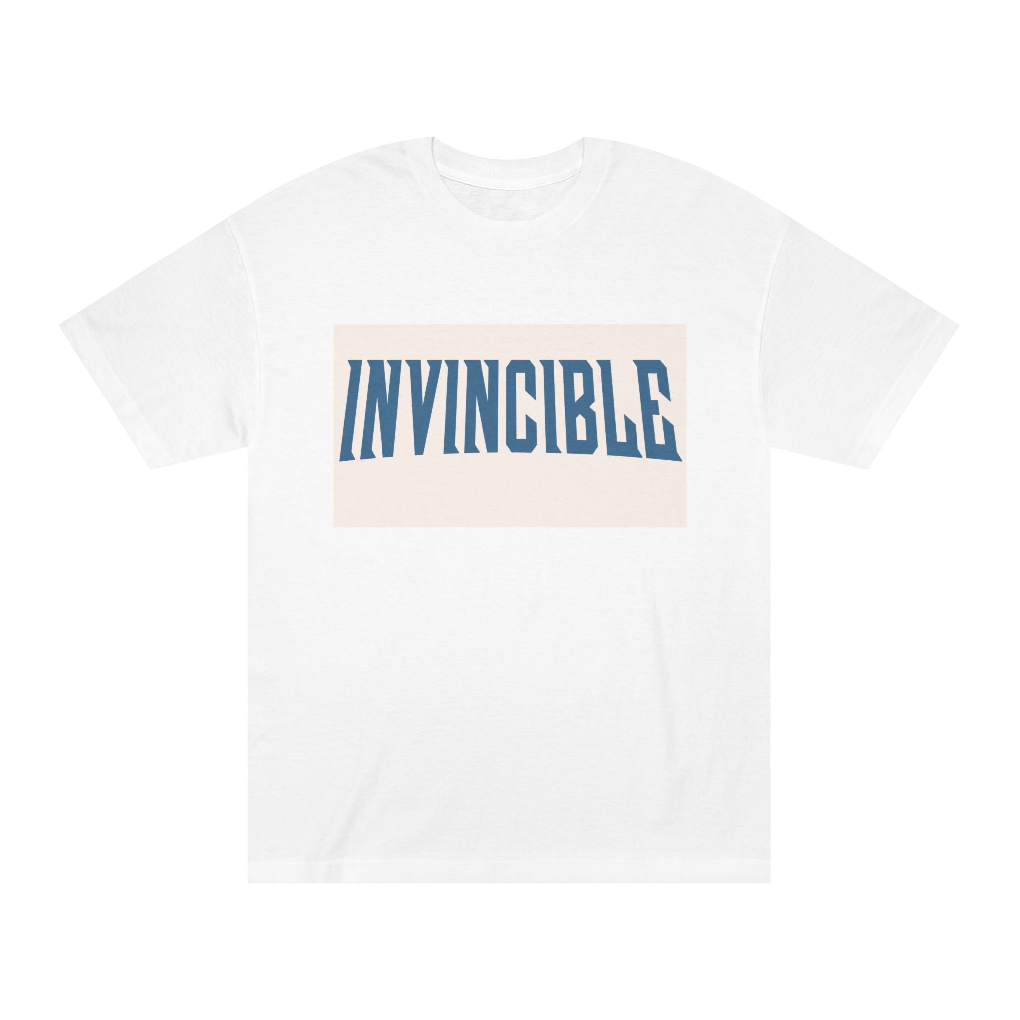 Invincible Graphic Tee — Retro Block Letter Inspirational T-Shirt